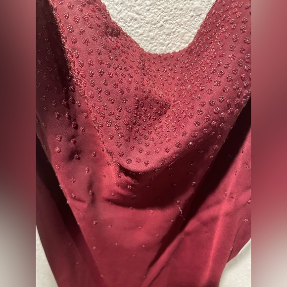 Natural Dye Cowl Neck Handloom Maroon Dress